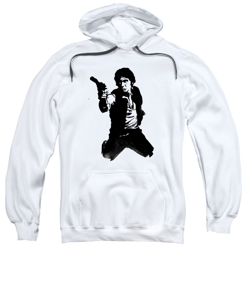 Han Solo Sweatshirt featuring the painting Han Solo 02 by Pechane Sumie