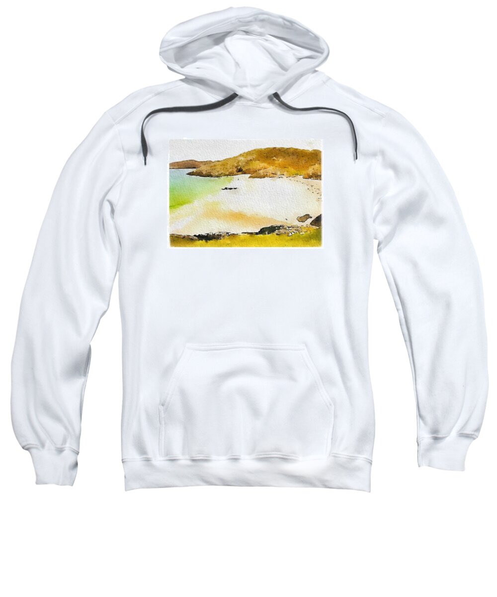Scotland Sweatshirt featuring the digital art Highland Beach by John Mckenzie