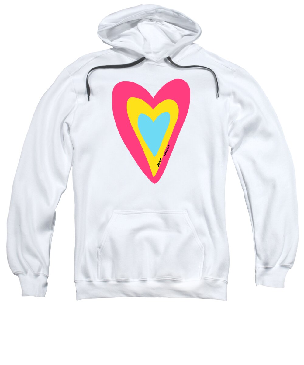 Heart Sweatshirt featuring the digital art Hope Filled Heart I by Aisha Isabelle