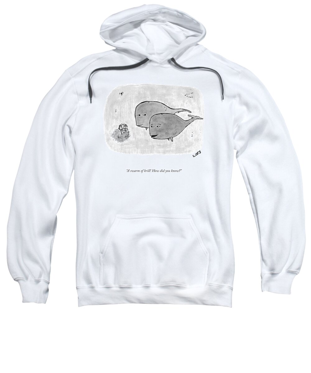 A24887 Sweatshirt featuring the drawing How Did You Know? by Lars Kenseth