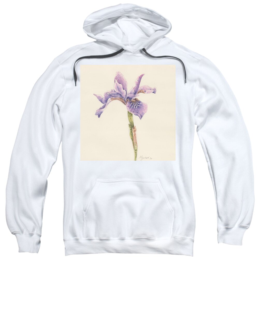 Iris Sweatshirt featuring the painting Iris 2 by Michelle Garlock