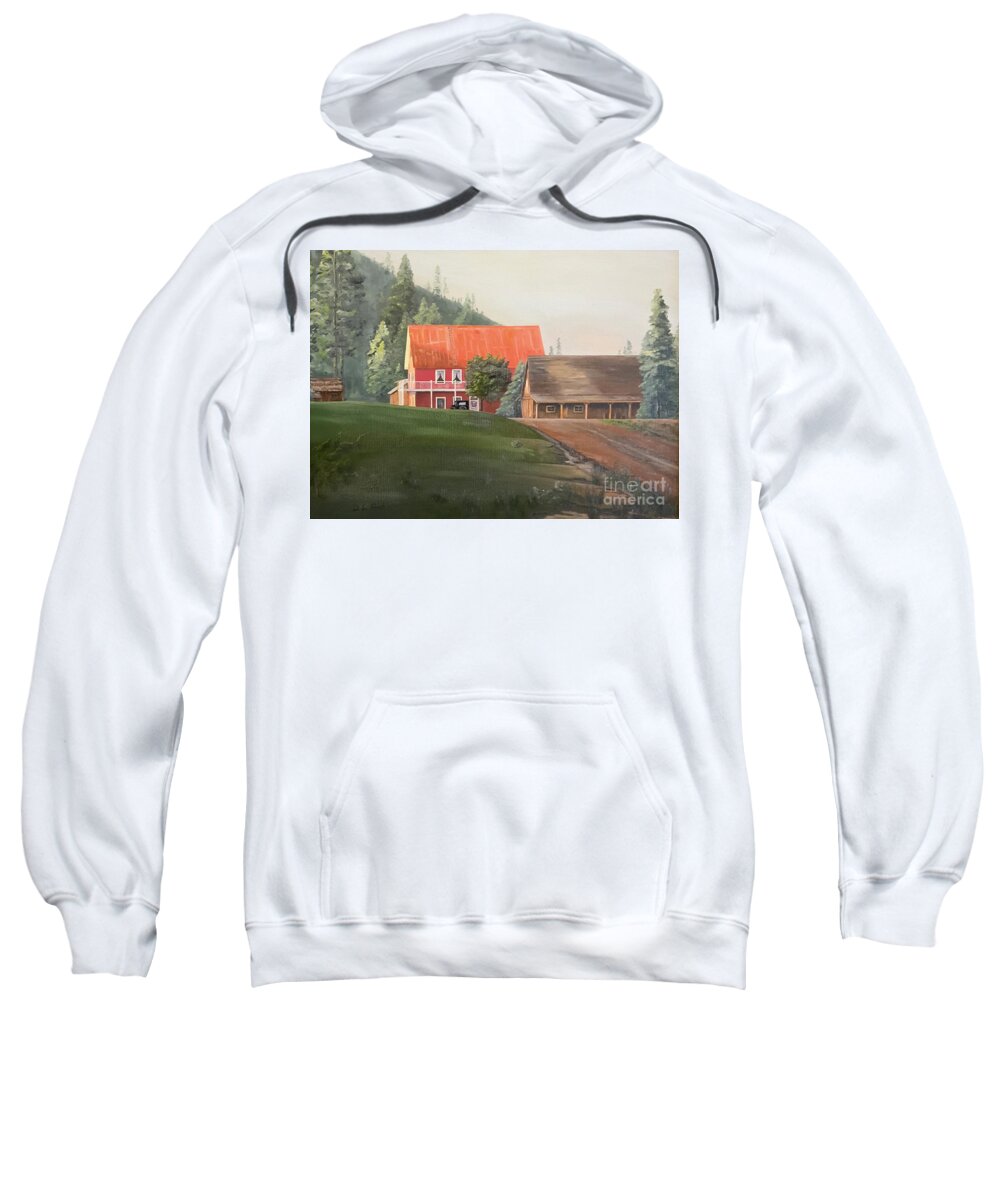 Johnsville Sweatshirt featuring the painting Johnsville by Doug Gist