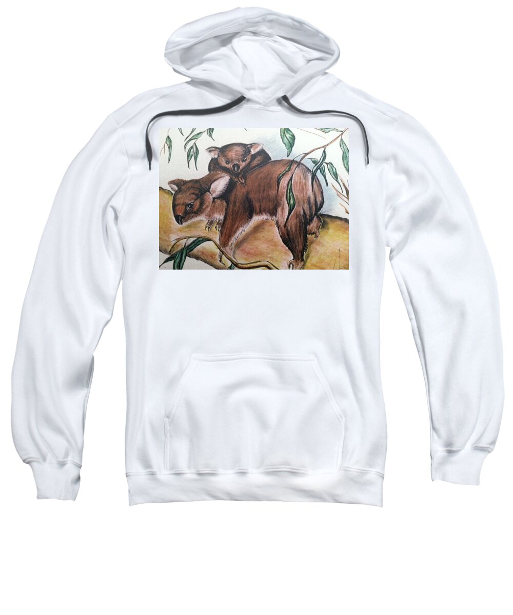  Sweatshirt featuring the mixed media K Bears by Angie ONeal