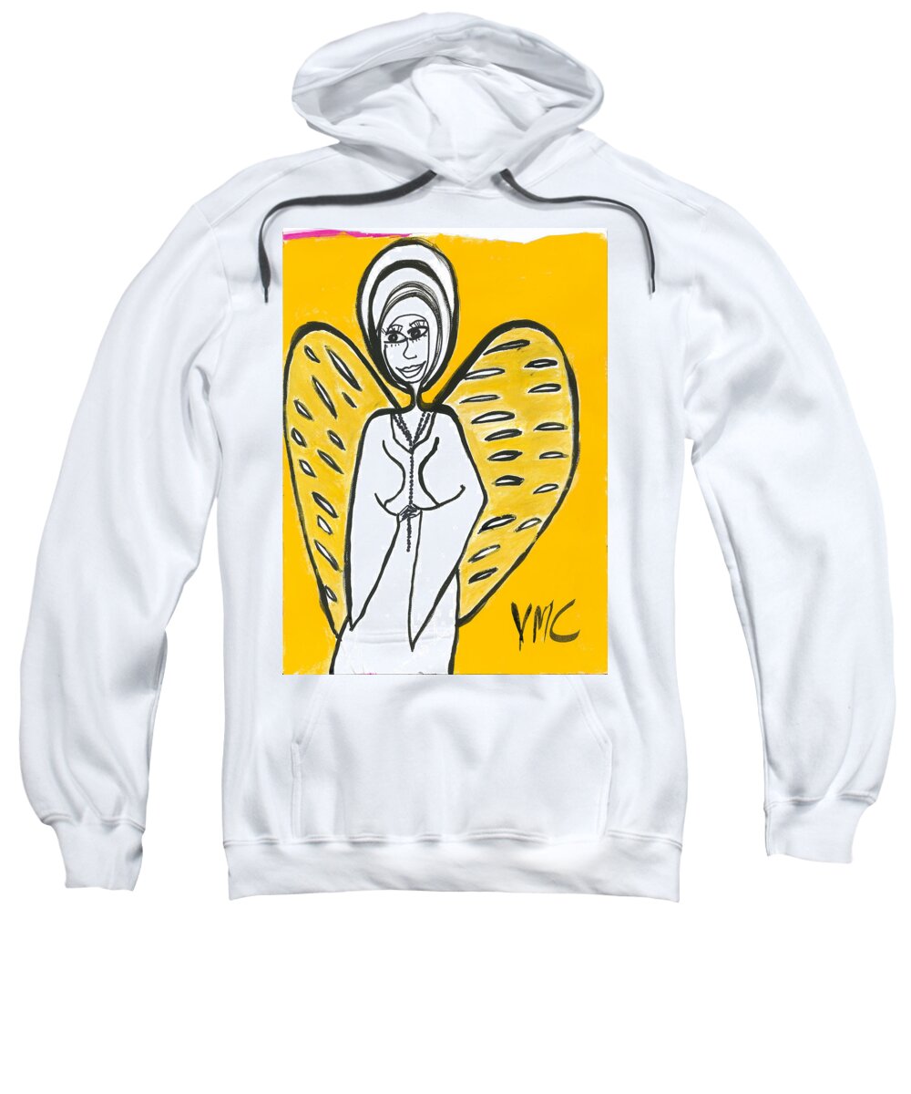Angel Sweatshirt featuring the painting Luminatrea by Victoria Mary Clarke