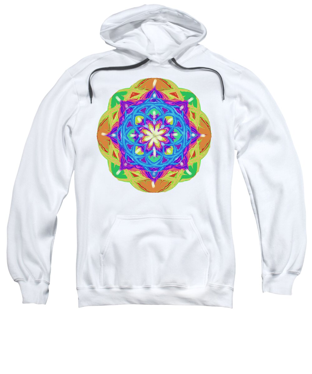 Mandala 3 31 2020 Sweatshirt featuring the painting Mandala 3 31 2020 by Hidden Mountain