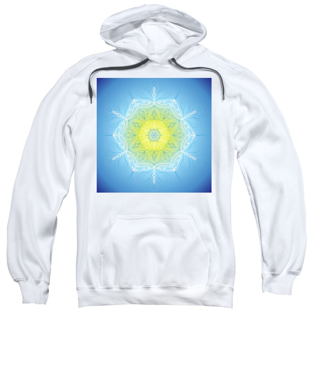 Flowers Sweatshirt featuring the digital art Mandala 51 by Angie Tirado