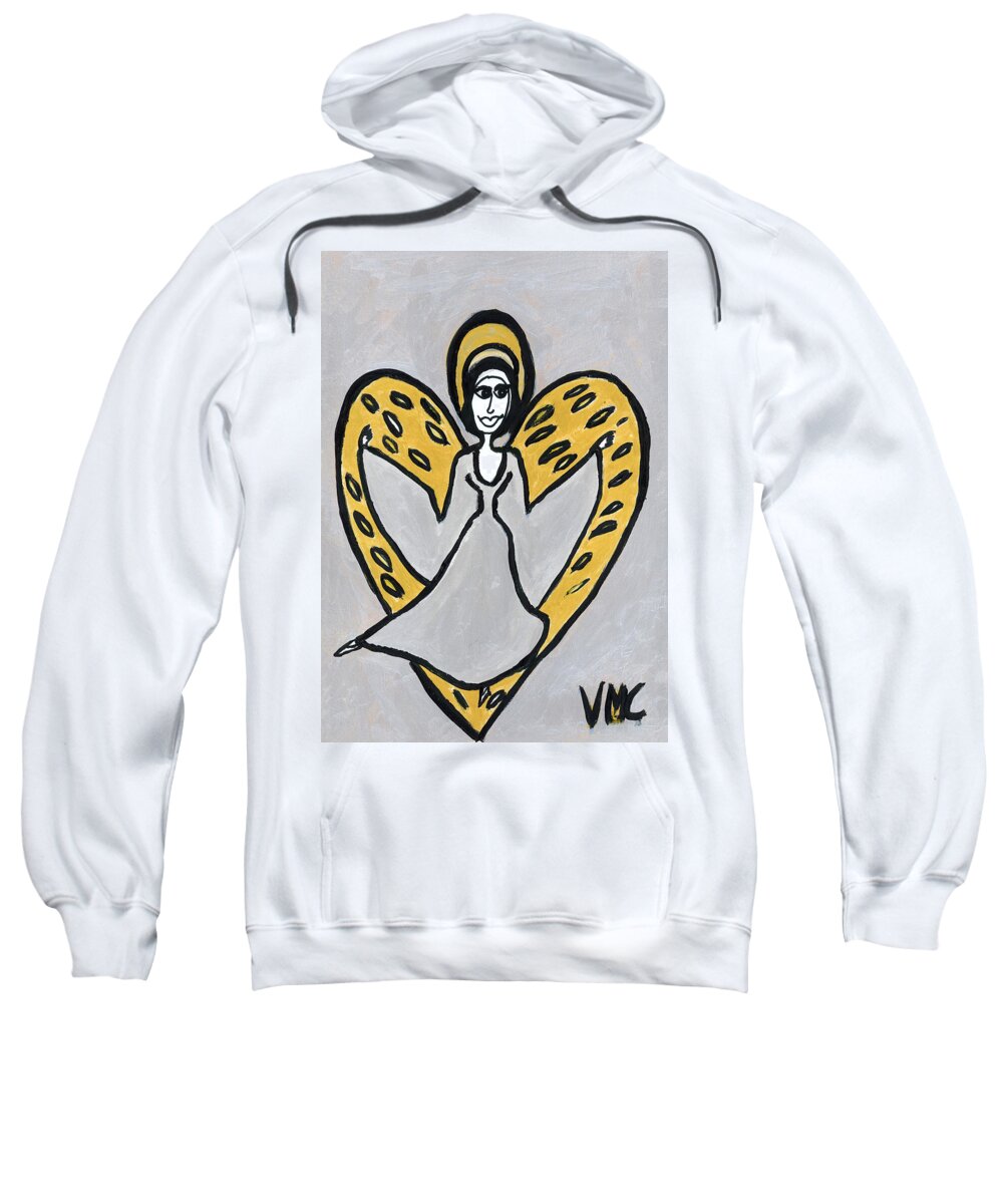 Angel Sweatshirt featuring the painting Mellatrea Angel by Victoria Mary Clarke