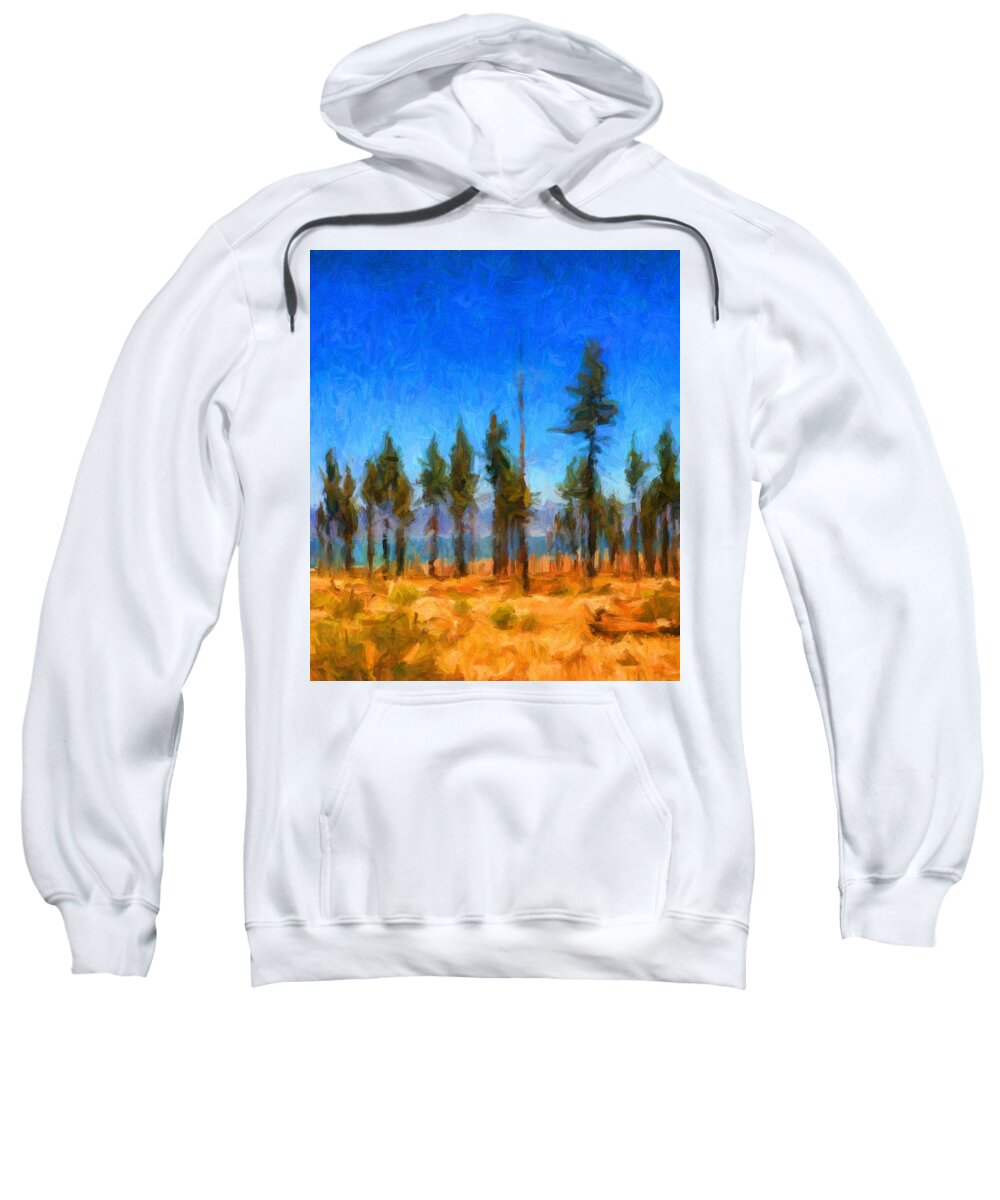 Landscape Sweatshirt featuring the painting Mono Lake, California by Trask Ferrero