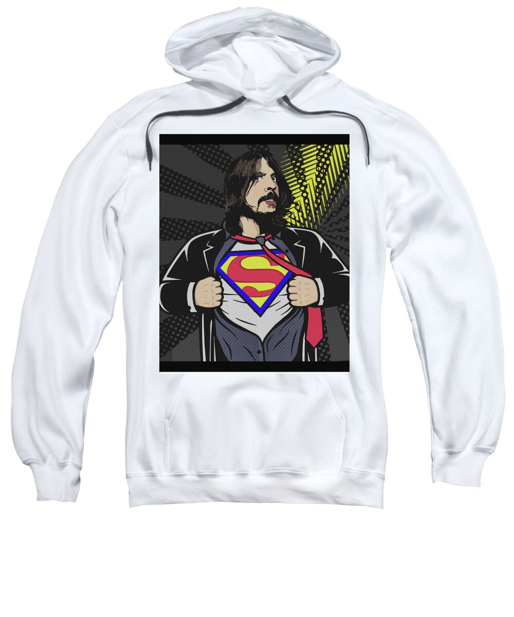 Dave Grohl Sweatshirt featuring the digital art My Hero by Christina Rick
