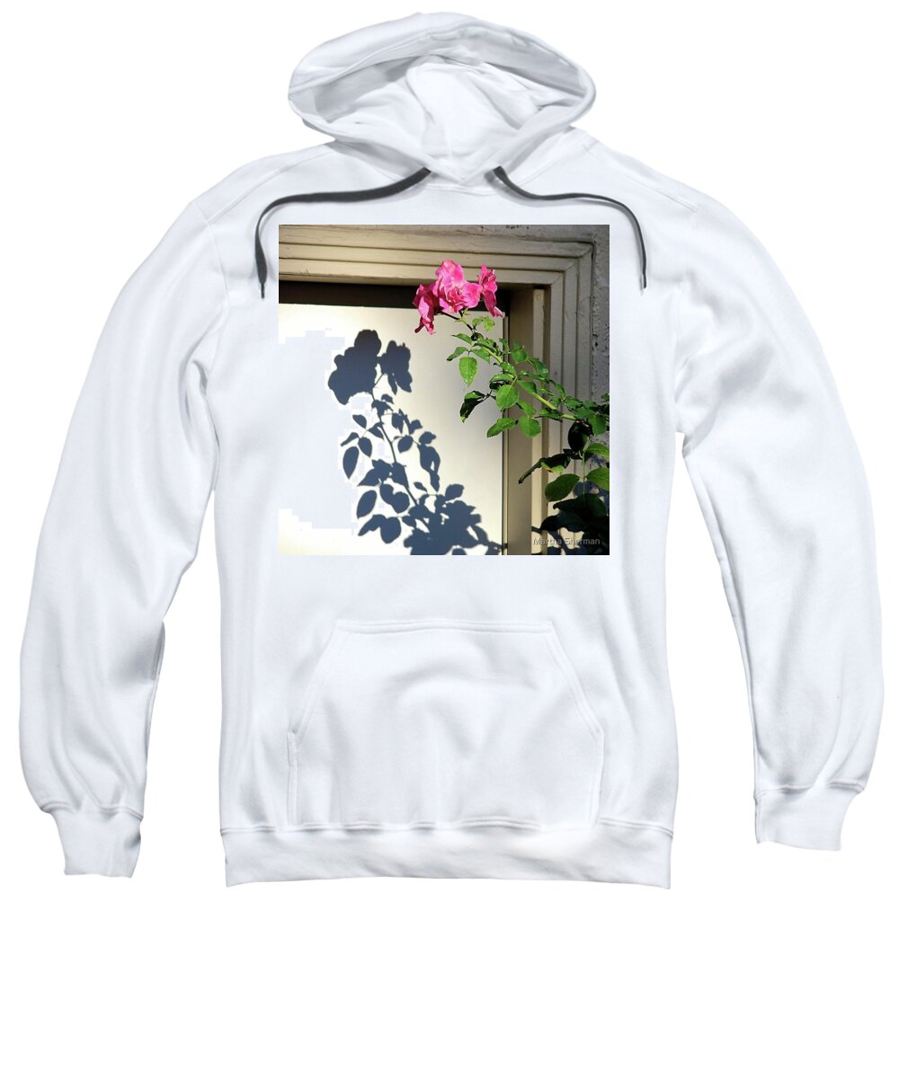 Roses Sweatshirt featuring the photograph My Roses and their Shadows by Martha Sherman