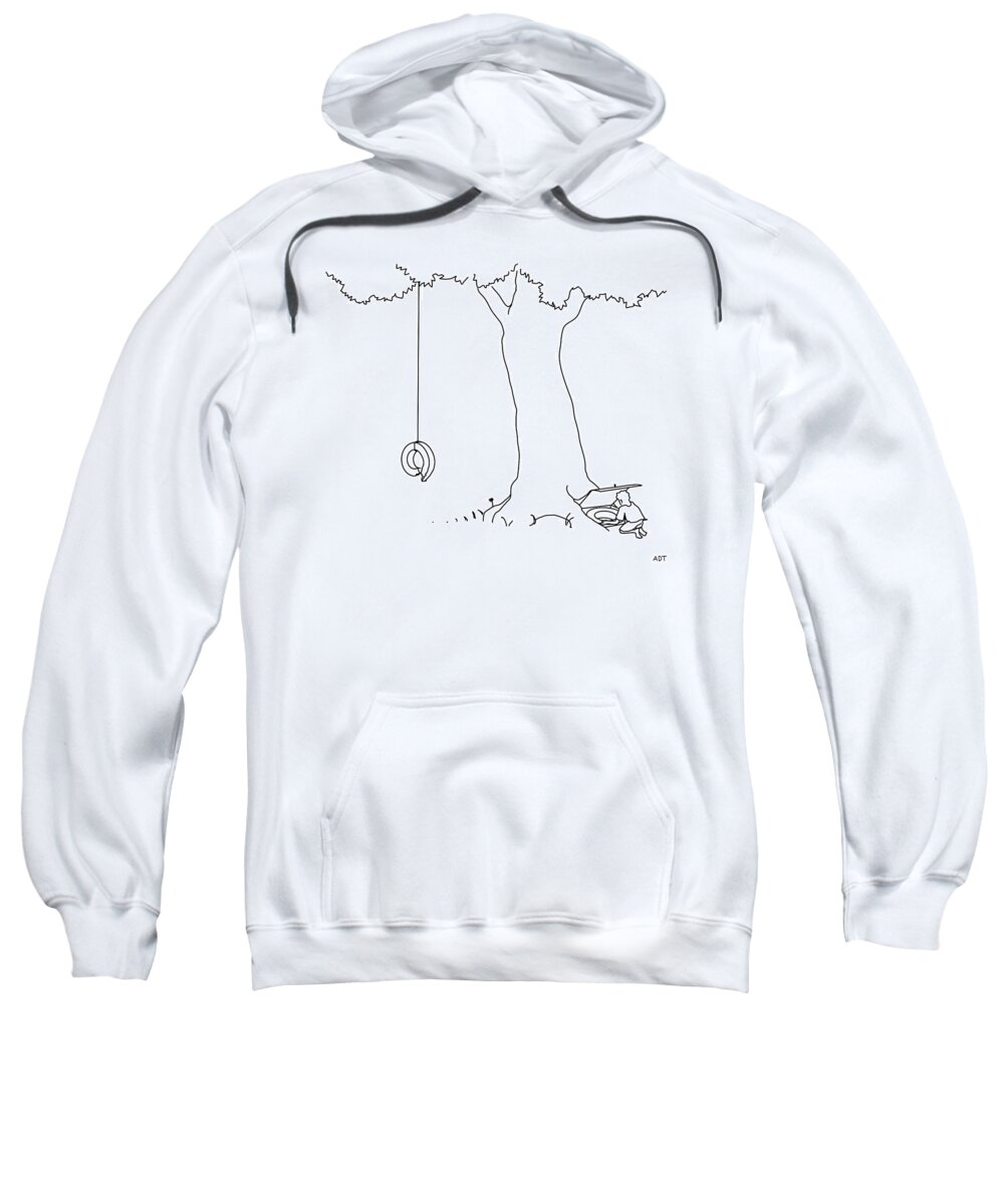 Captionless Sweatshirt featuring the drawing New Yorker April 25, 2022 by Adam Douglas Thompson