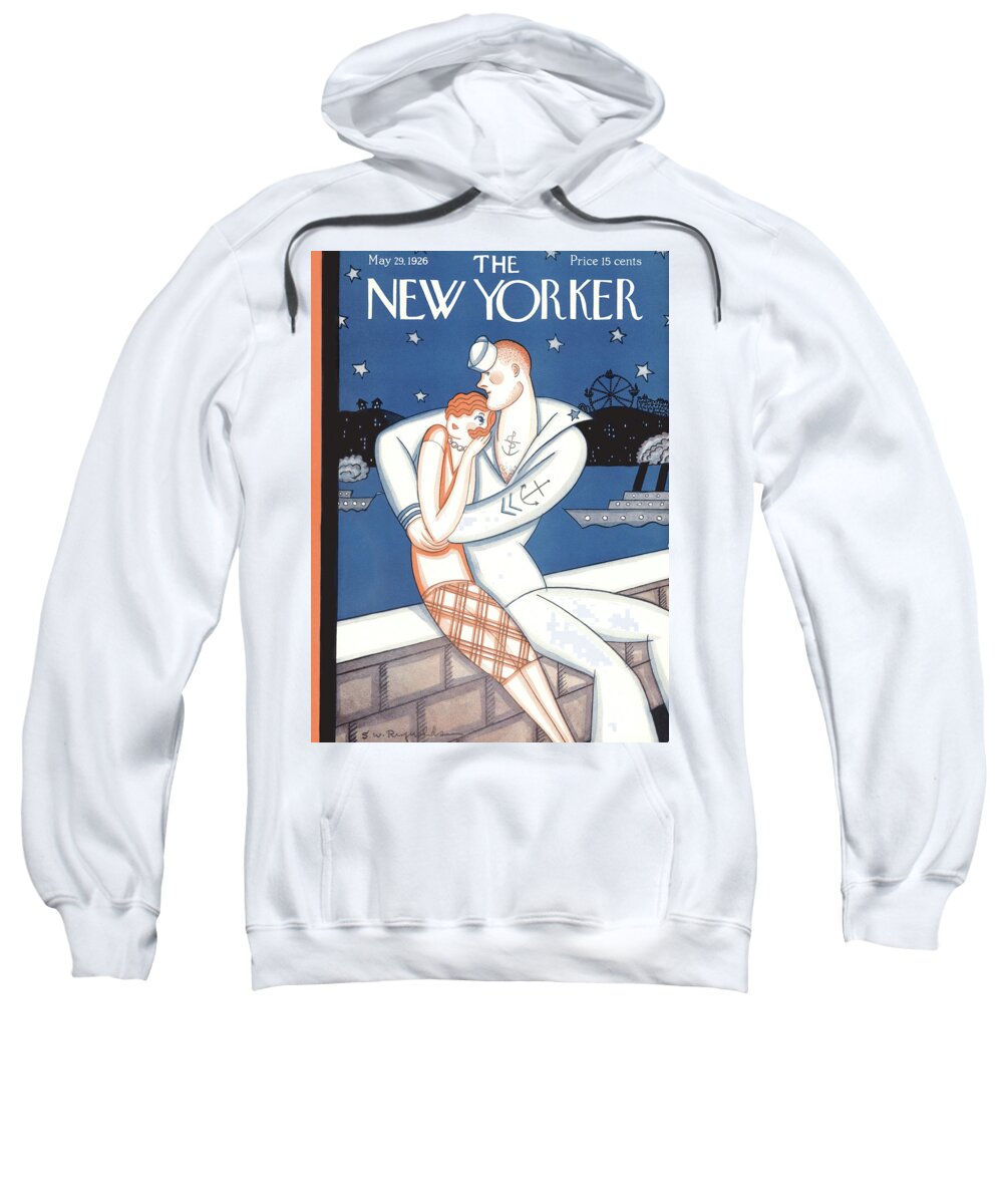 Sailor Sweatshirt featuring the drawing New Yorker May 29, 1926 by Stanley W Reynolds