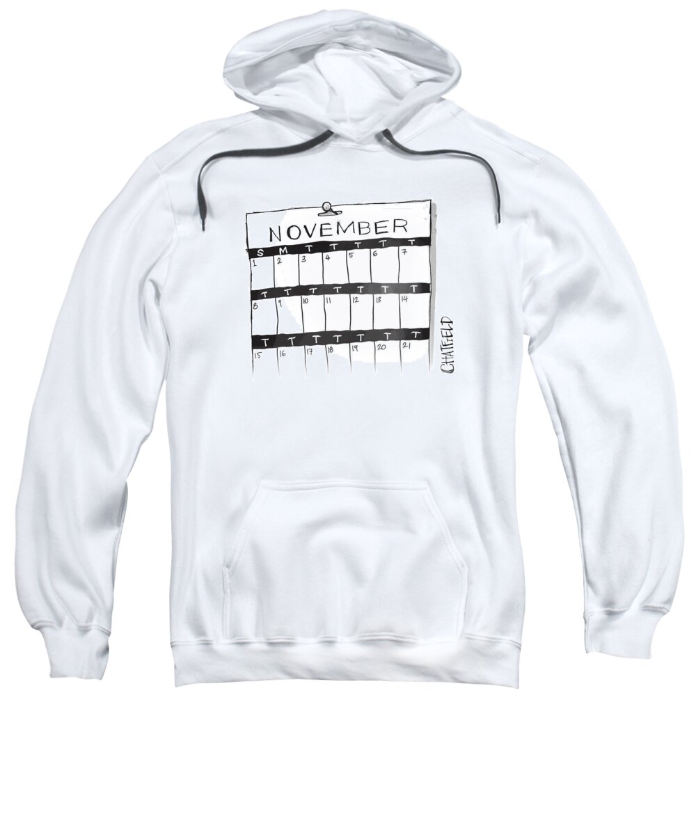 Captionless Sweatshirt featuring the drawing November by Jason Chatfield and Scott Dooley