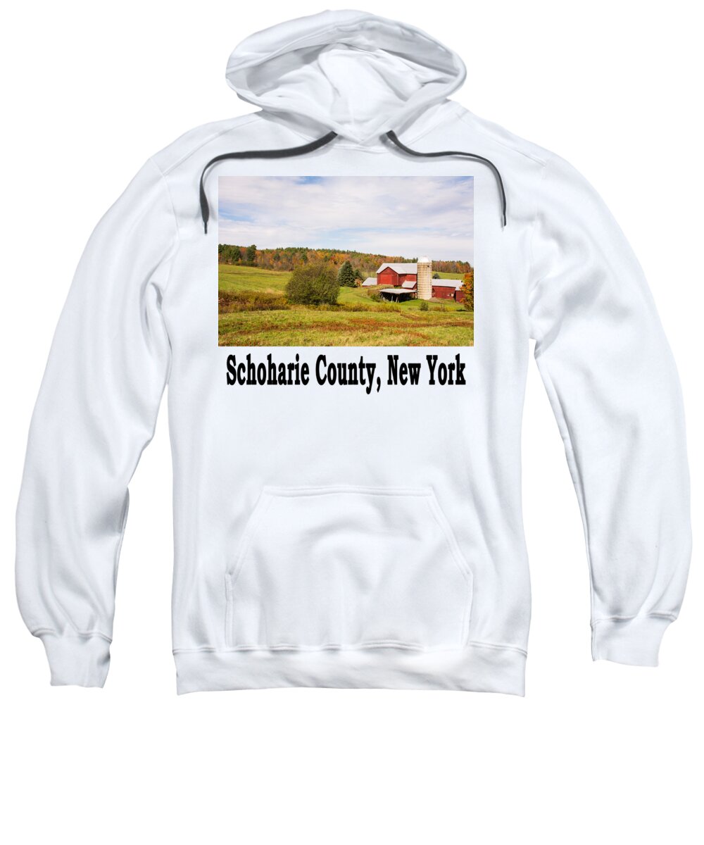 Autumn Sweatshirt featuring the photograph On the Farm in New York by Angie Tirado