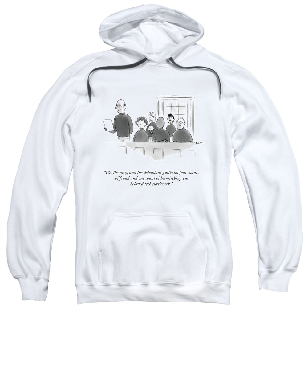 A26249 Sweatshirt featuring the drawing Our Beloved Tech Turtleneck by Evan Lian