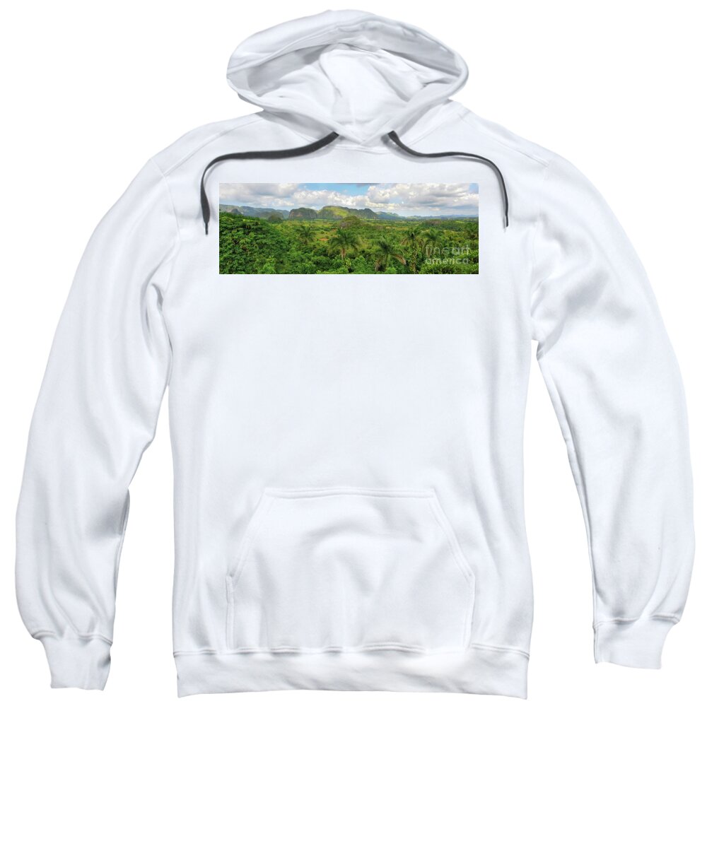 Cuba Sweatshirt featuring the photograph Panoramic view of Cuban green rain forest by Mendelex Photography