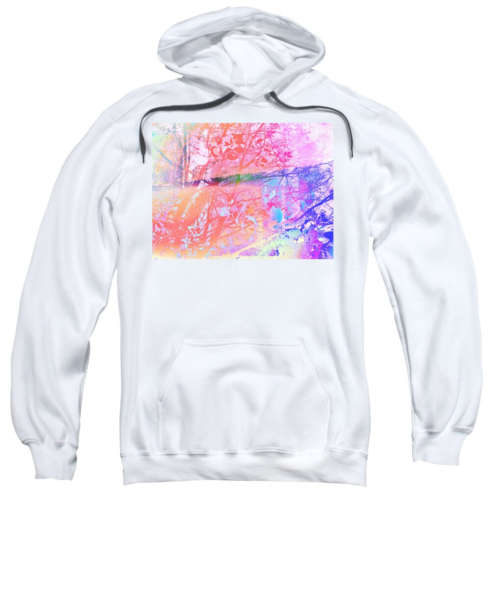 Pastel Sweatshirt featuring the digital art Pastel under the trees by Itsonlythemoon -