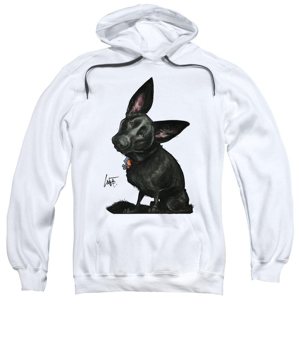 Dog Sweatshirt featuring the drawing Perella 3818 by Canine Caricatures By John LaFree