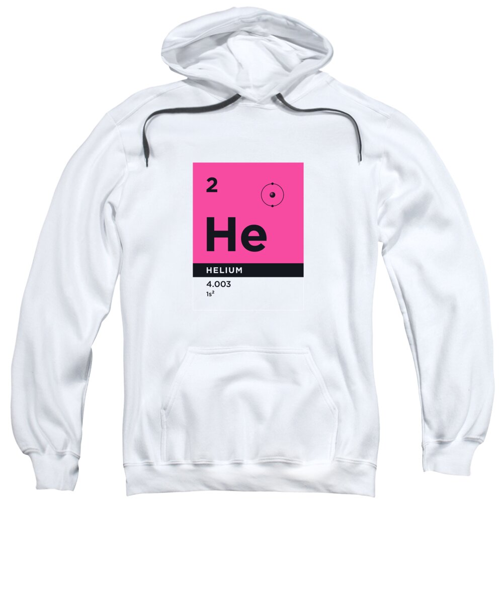 Periodic Sweatshirt featuring the digital art Periodic Element B - 2 Helium He by Organic Synthesis