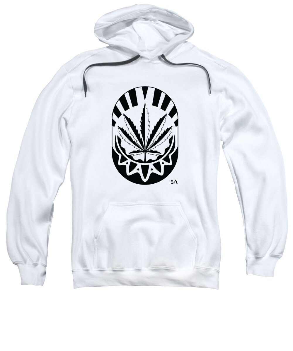 Black And White Sweatshirt featuring the digital art Plant by Silvio Ary Cavalcante