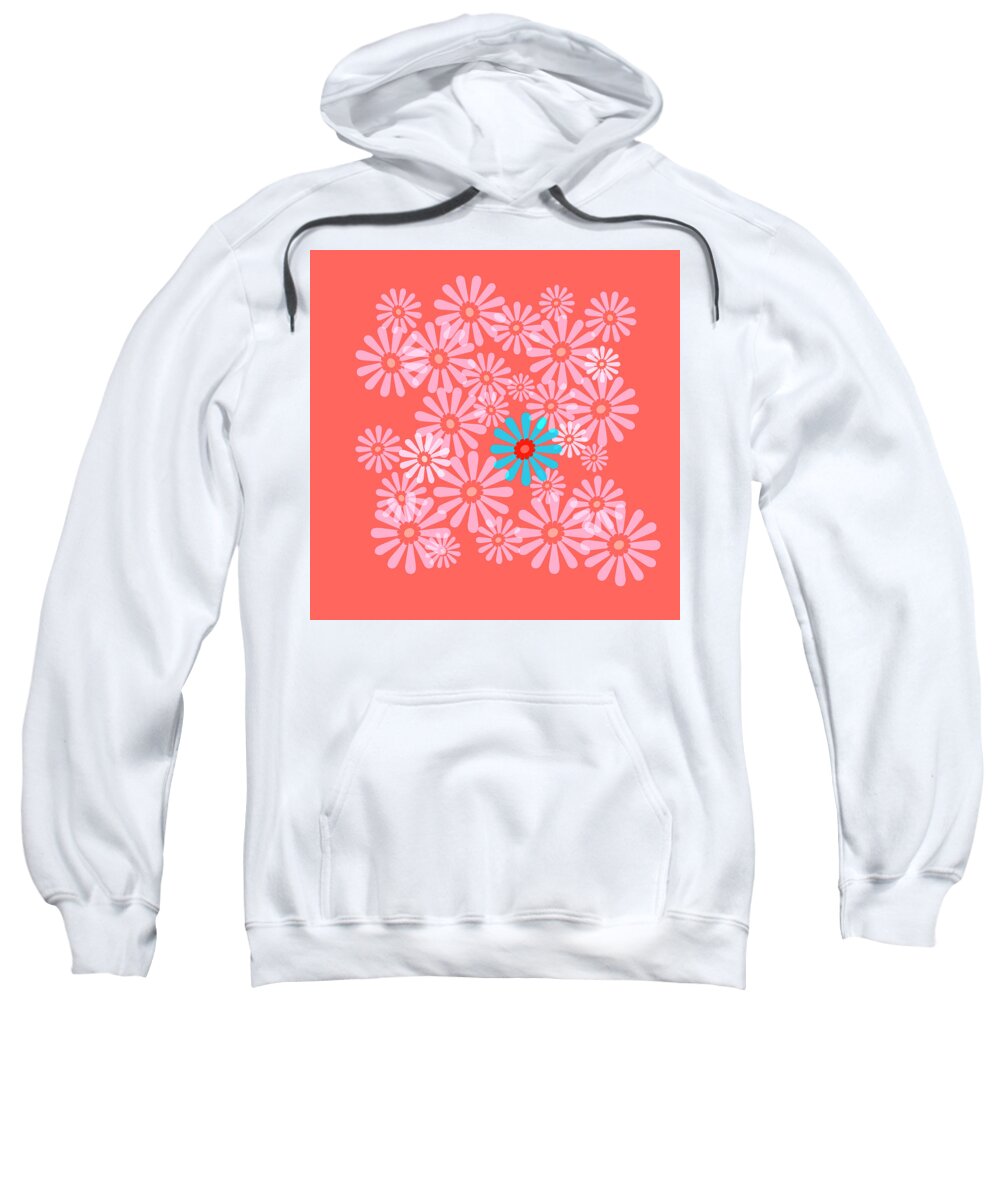 Daisies Sweatshirt featuring the photograph Playful Daisy Graphic 1 by Marianne Campolongo