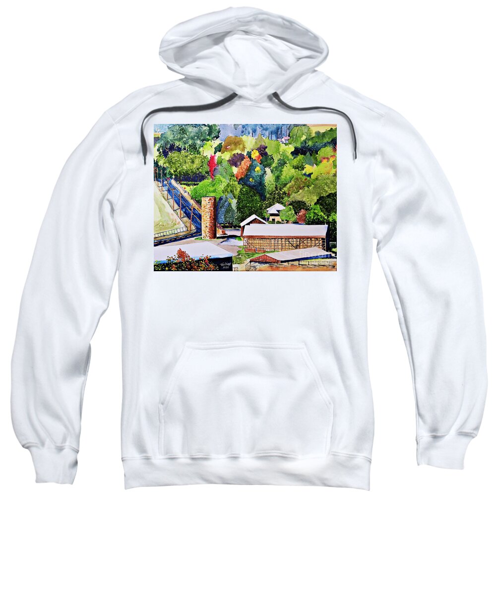 Pleasant Sweatshirt featuring the painting Pleasant Valley Sunday by Tom Riggs