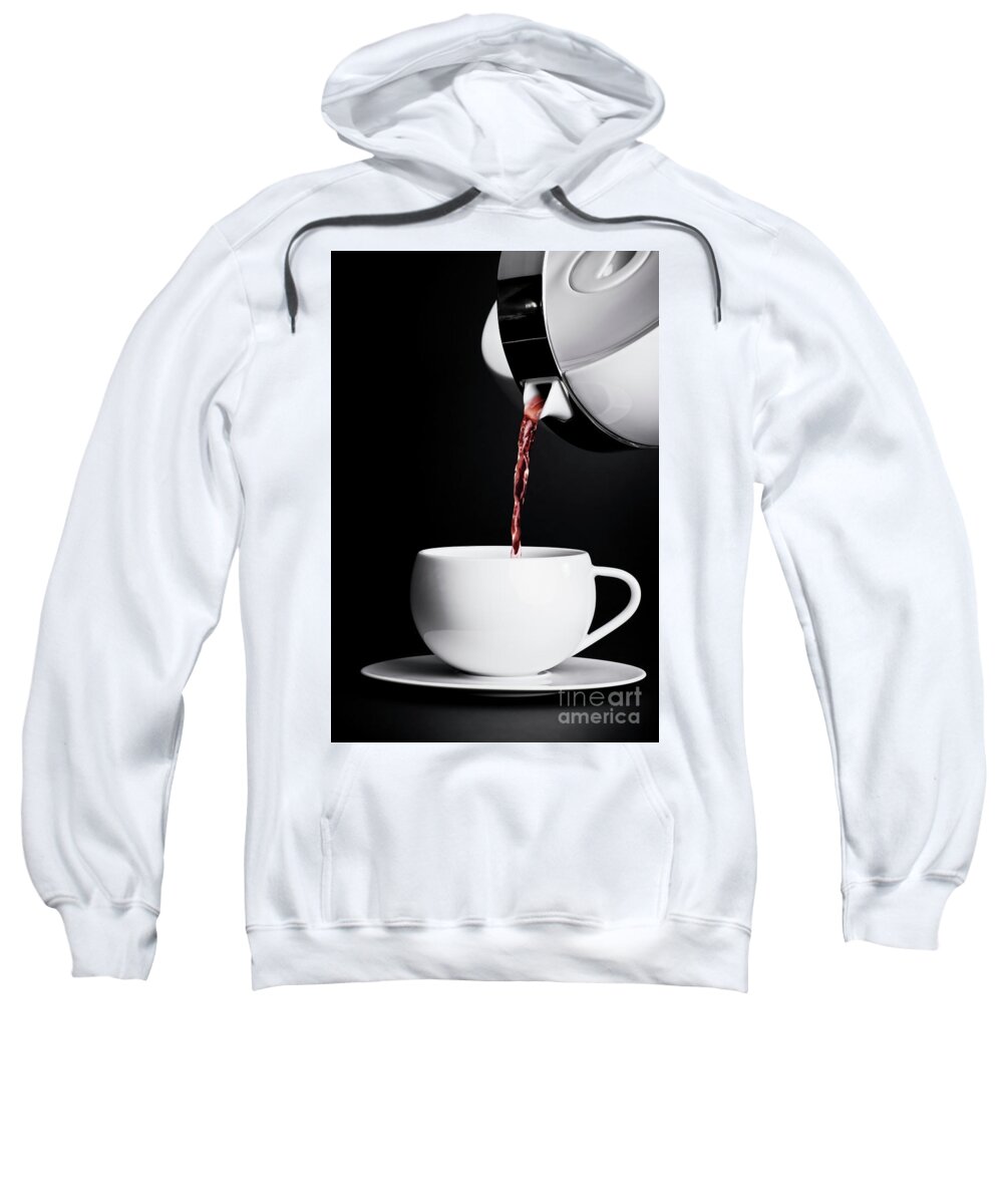 Tea Sweatshirt featuring the photograph Pouring tea by Mendelex Photography