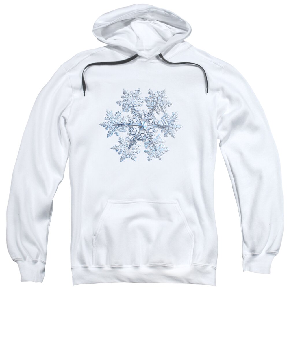 Snowflake Sweatshirt featuring the photograph Real snowflake 2021-02-11_1 by Alexey Kljatov