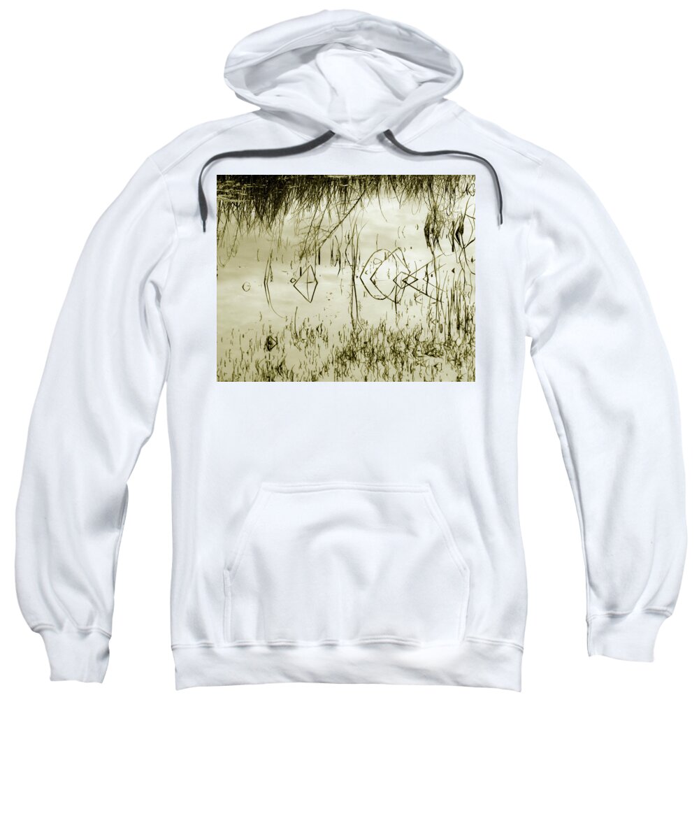 Savannah Sweatshirt featuring the photograph Reeds Telling A Story by Theresa Fairchild