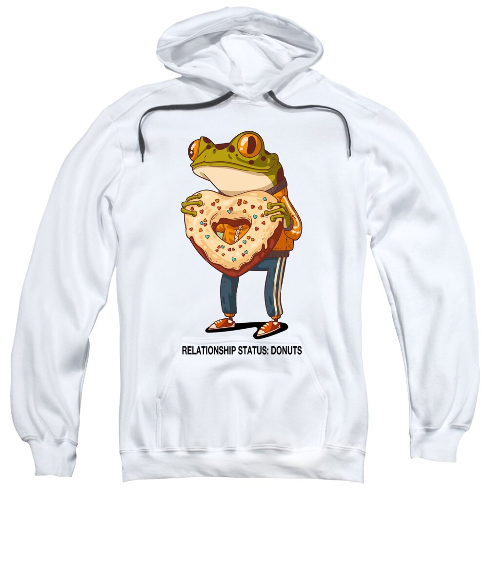 Whimsical Sweatshirt featuring the painting Relationship Status Donuts by Miki De Goodaboom