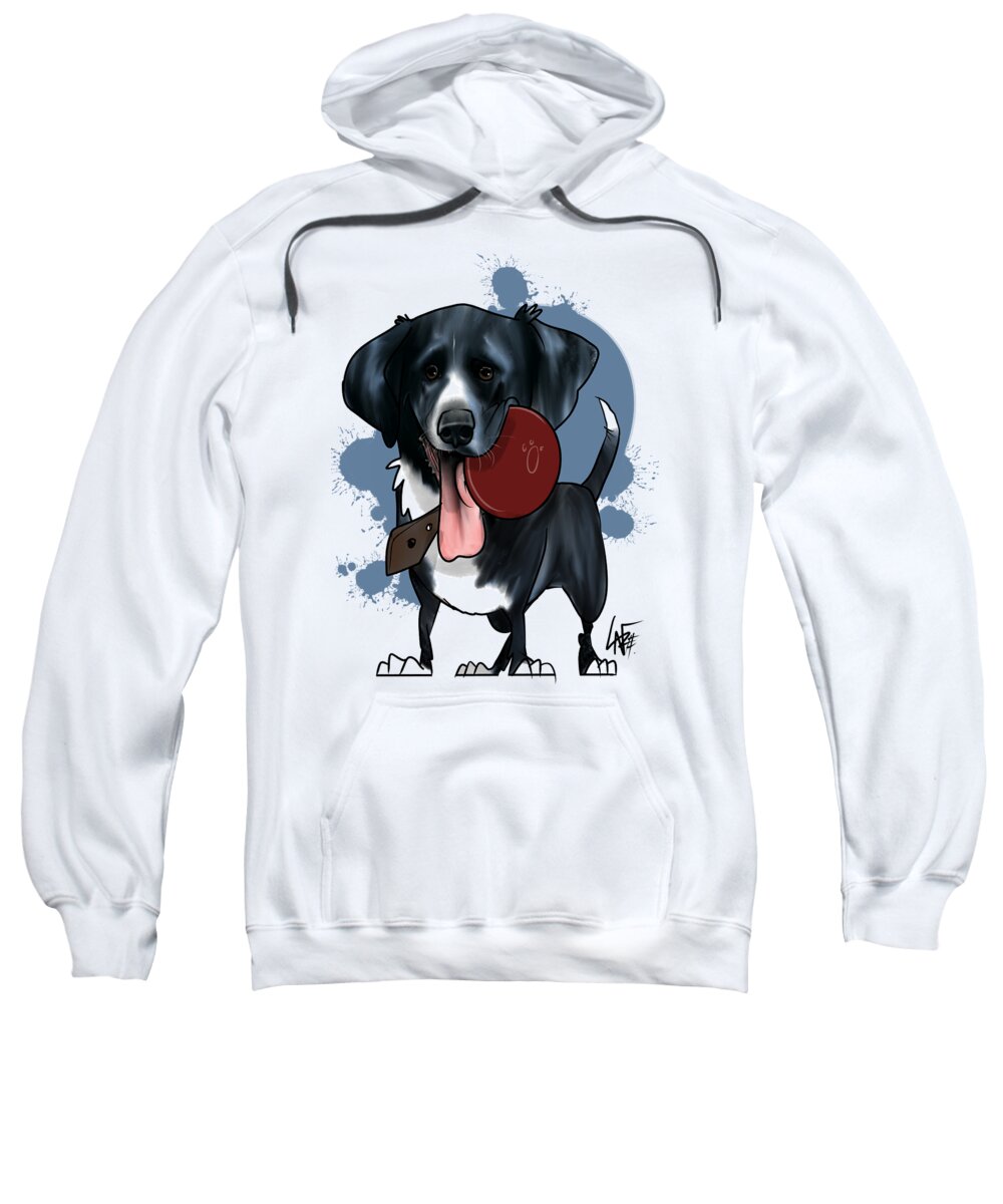 Roosen Sweatshirt featuring the drawing Roosen Fear-Free by Canine Caricatures By John LaFree
