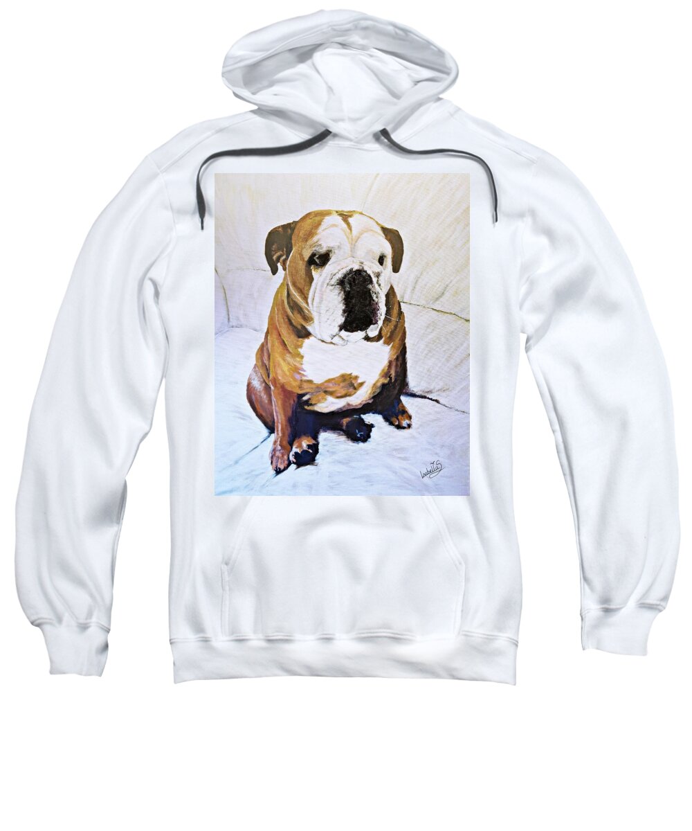 Animal Sweatshirt featuring the painting Sascha by Abbie Shores