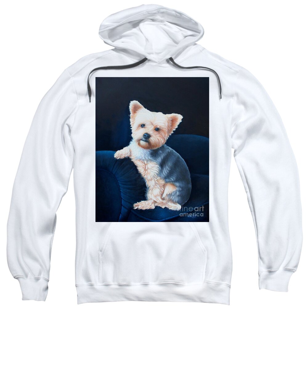 Dog Sweatshirt featuring the painting Shoen 2 by Mike Ivey