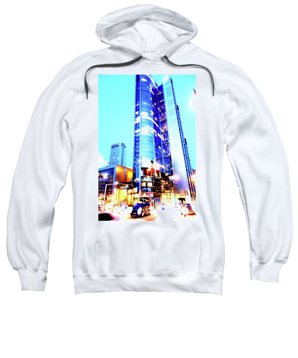 Skyscrapers Sweatshirt featuring the photograph Skyscraper In Warsaw, Poland 36 by John Siest