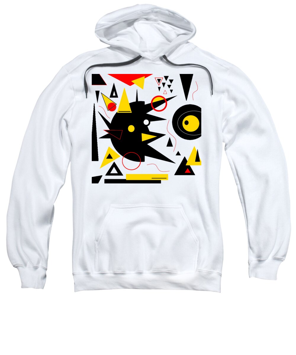 Black Sweatshirt featuring the digital art SoFarOffTrack by Designs By L