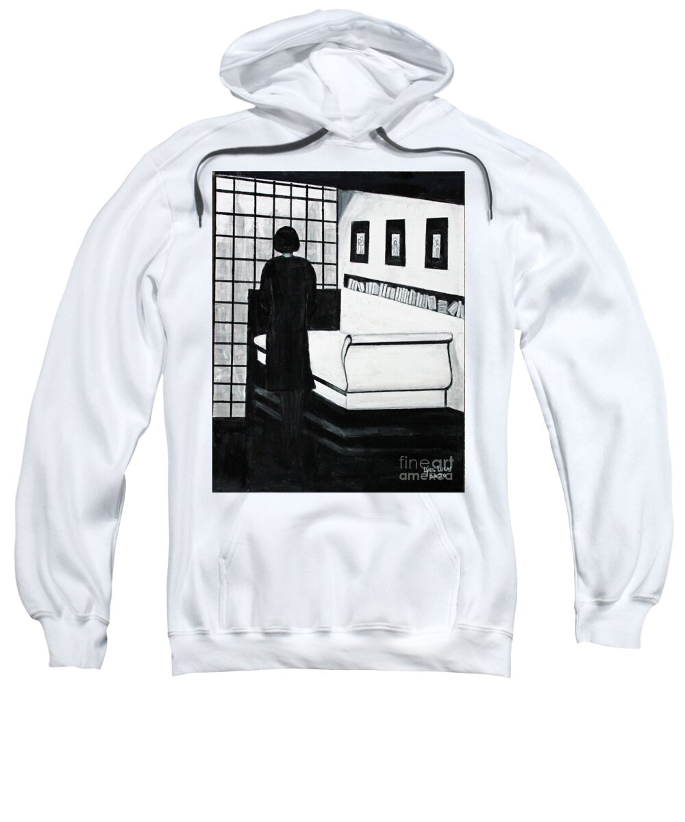 Abstract Sweatshirt featuring the painting Solitude by Lyric Lucas
