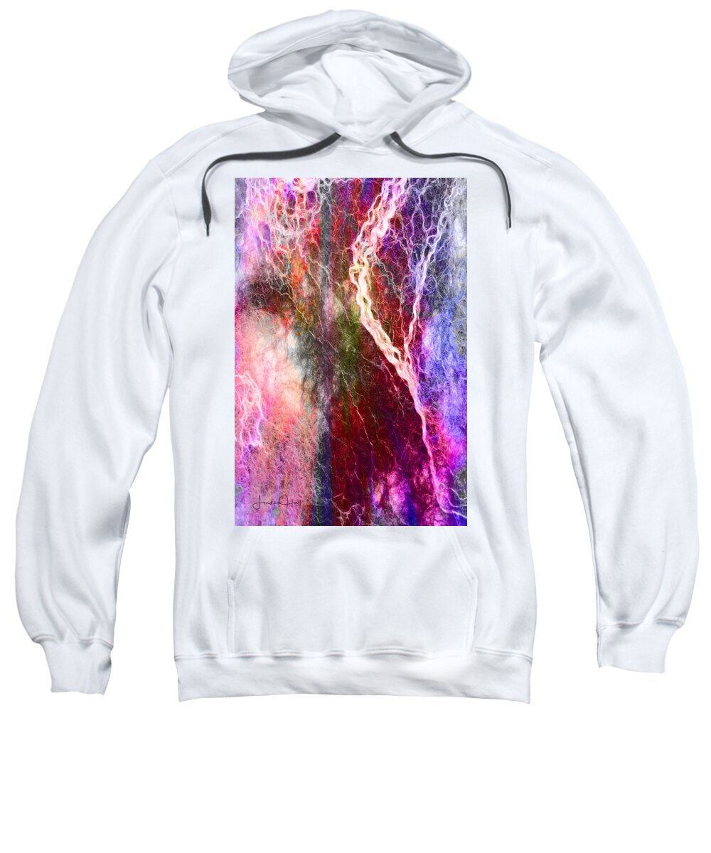 Digital Sweatshirt featuring the digital art String Theory by Linda Lee Hall