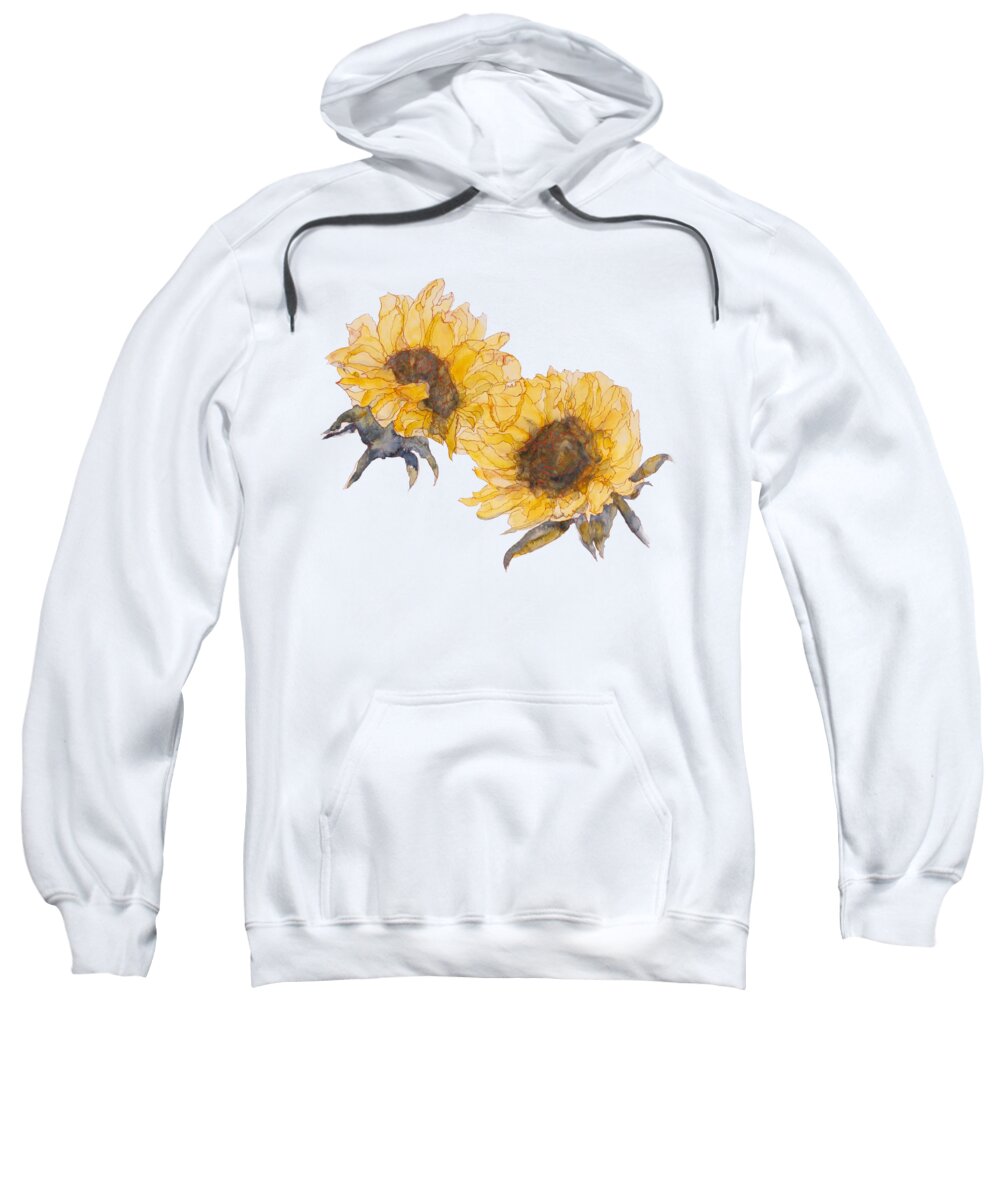 Watercolor Sweatshirt featuring the painting Sunflowers by Kelly Edwards