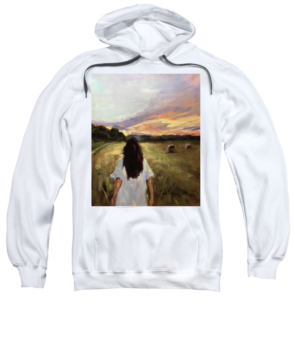 Figurative Sweatshirt featuring the painting Sweet days of summer by Ashlee Trcka