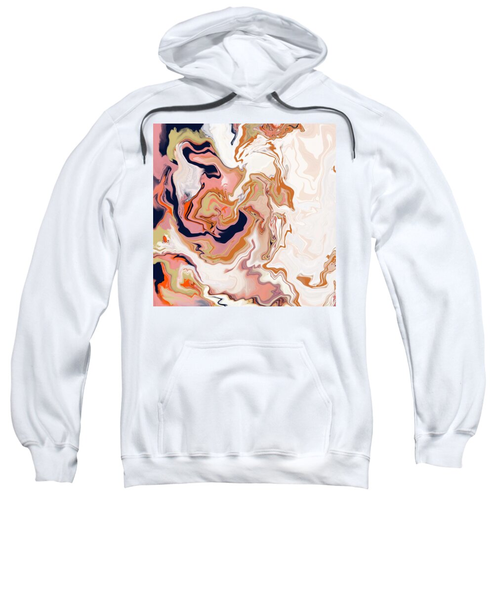 Marble Sweatshirt featuring the digital art Swirl by Itsonlythemoon -