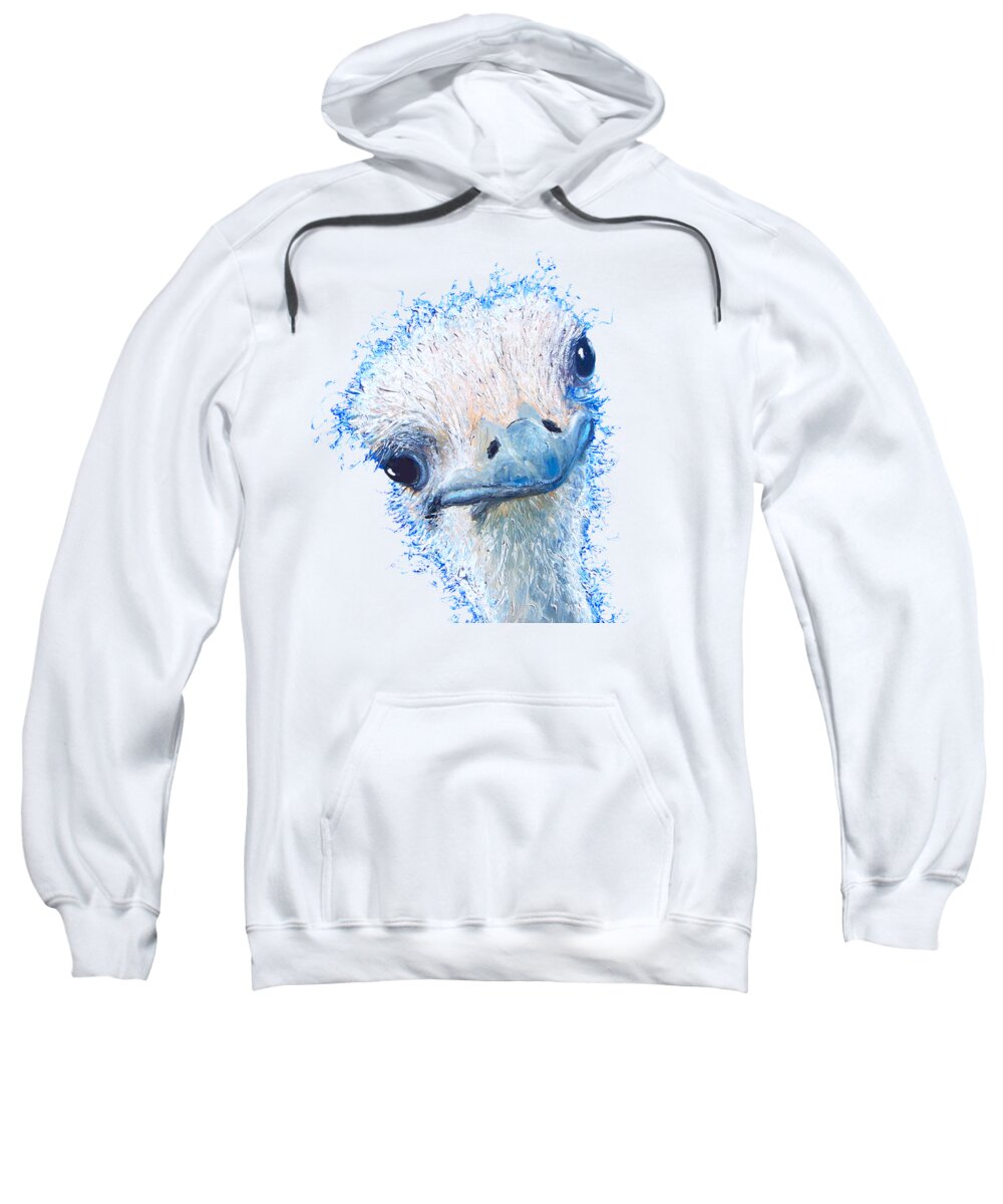 Emu Sweatshirt featuring the painting T-Shirt with emu design by Jan Matson