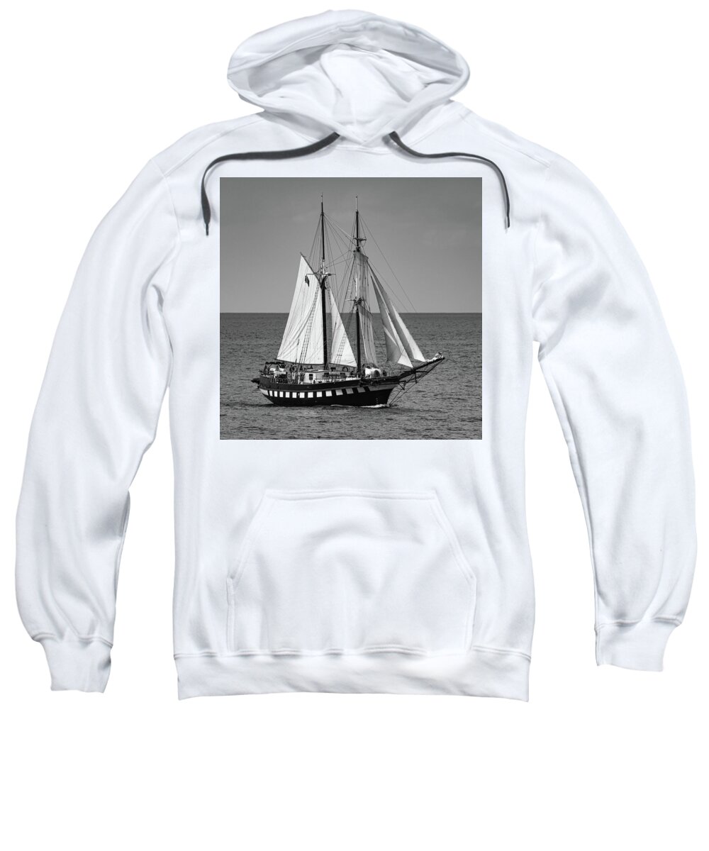 Boats Sweatshirt featuring the photograph Tall Ship Fair Jeanne by Dale Kincaid