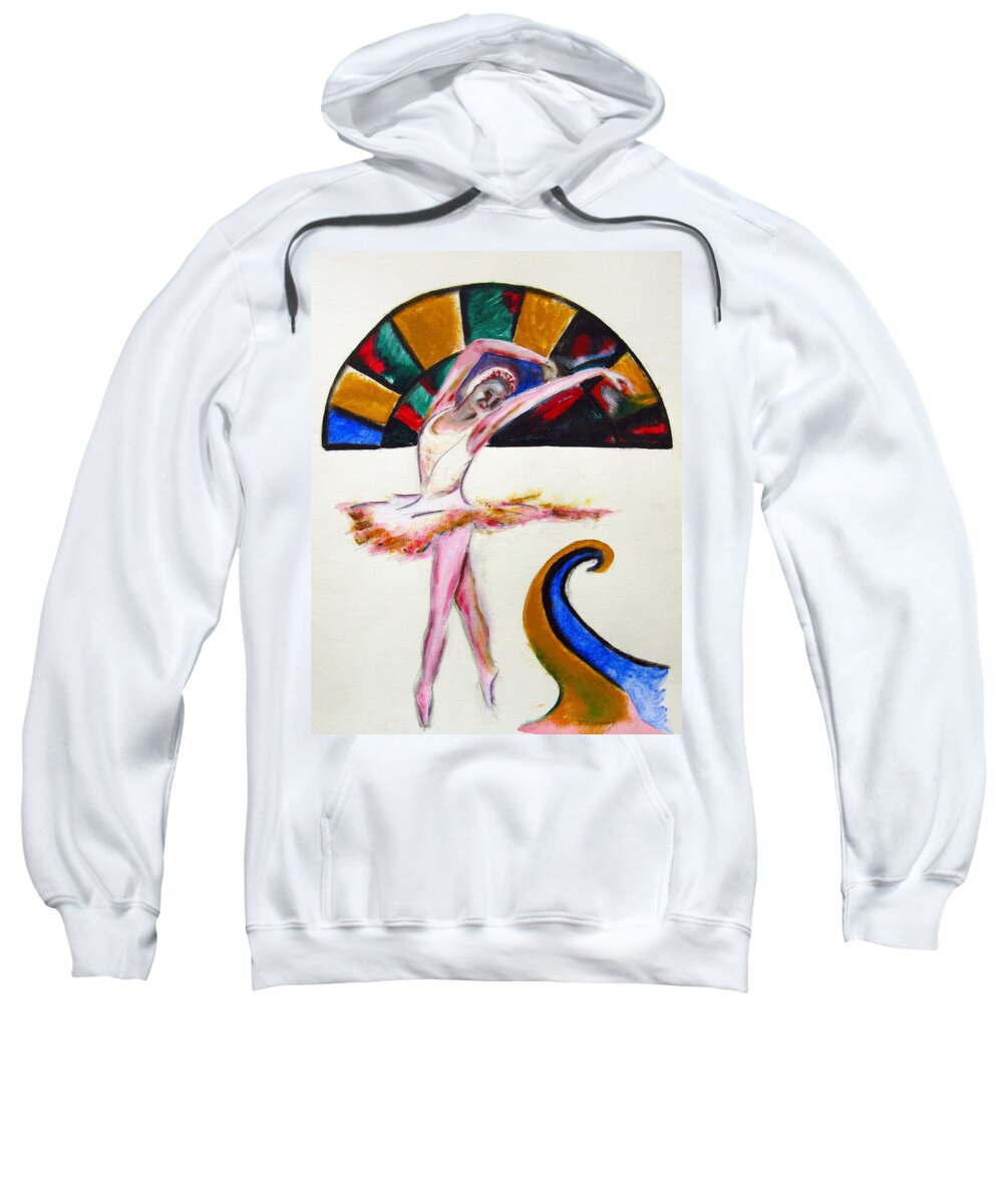 Female Sweatshirt featuring the painting The Ballerina by Tom Conway