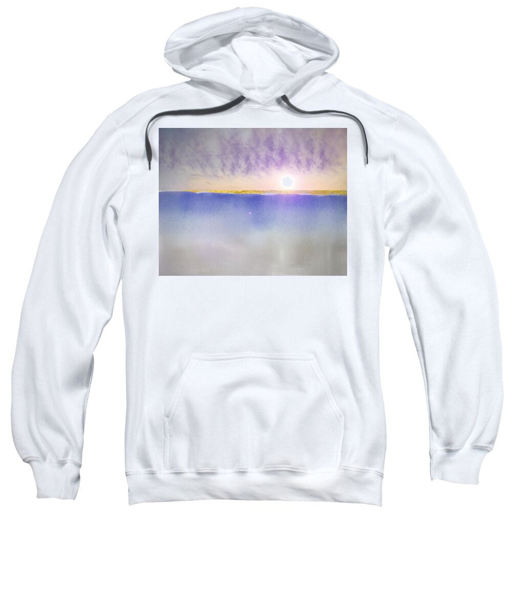 Beach Sweatshirt featuring the mixed media The Beach by Alison Frank