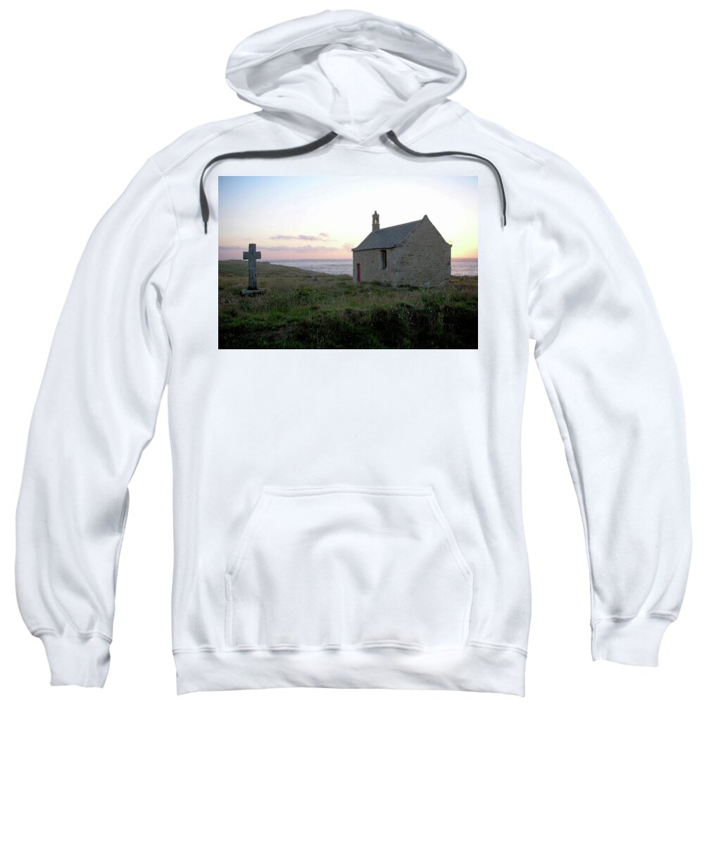 France Sweatshirt featuring the photograph The Chapel of St Samson by Jim Feldman