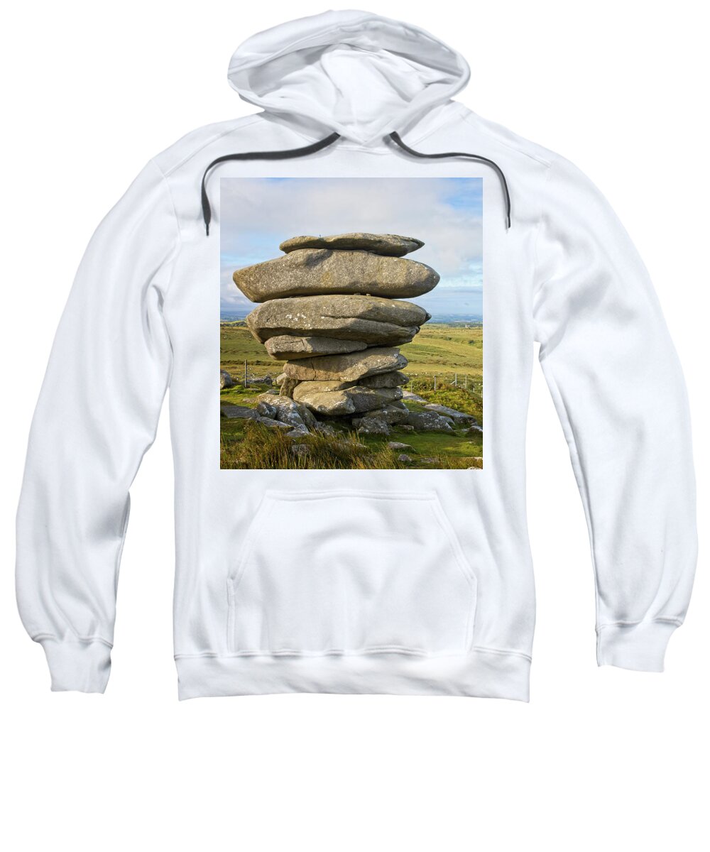 The Cheesewring Sweatshirt featuring the photograph The Cheesewring by Tony Mills