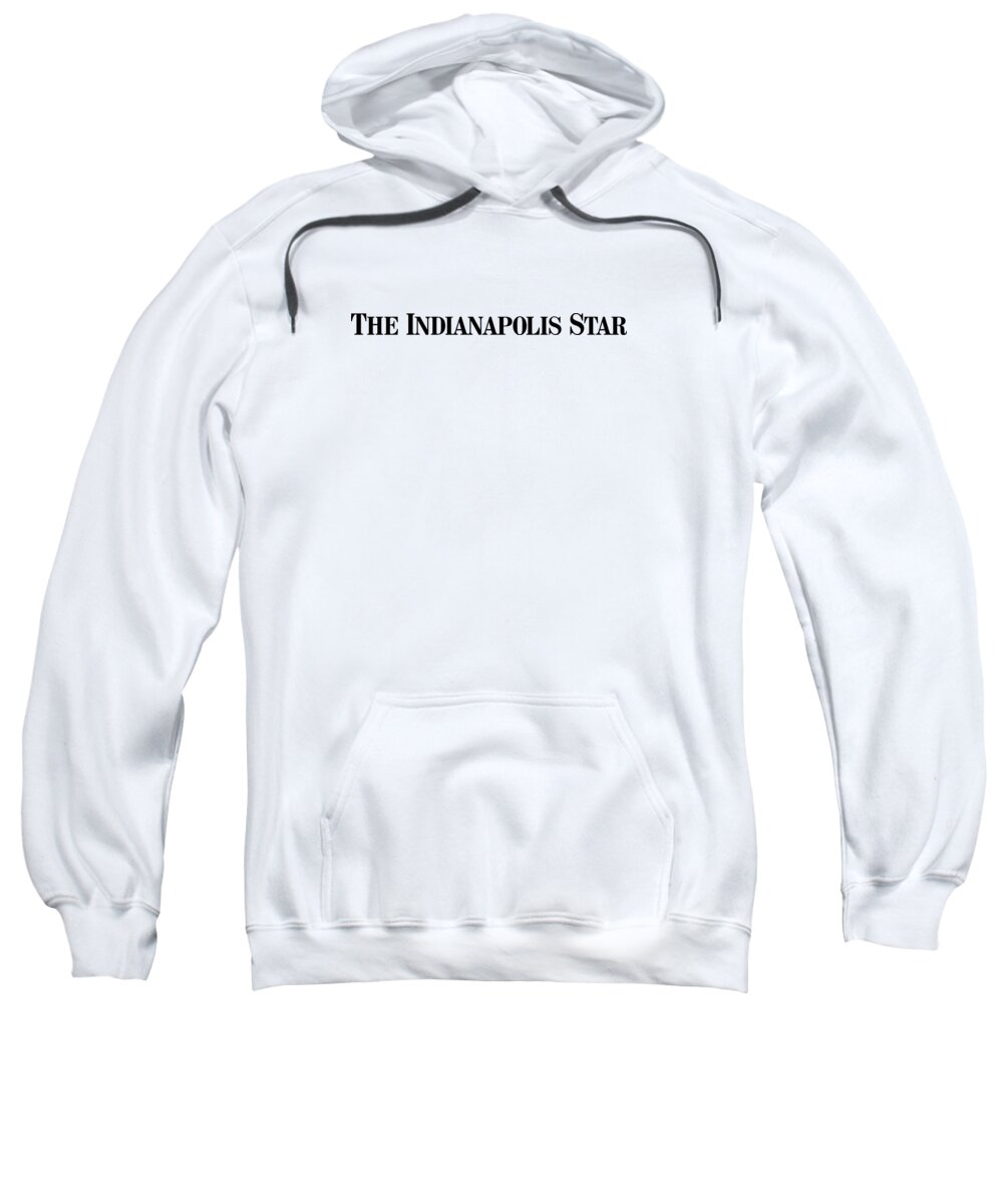 Indianapolis Sweatshirt featuring the digital art The Indianapolis Star Black Logo by Gannett Co