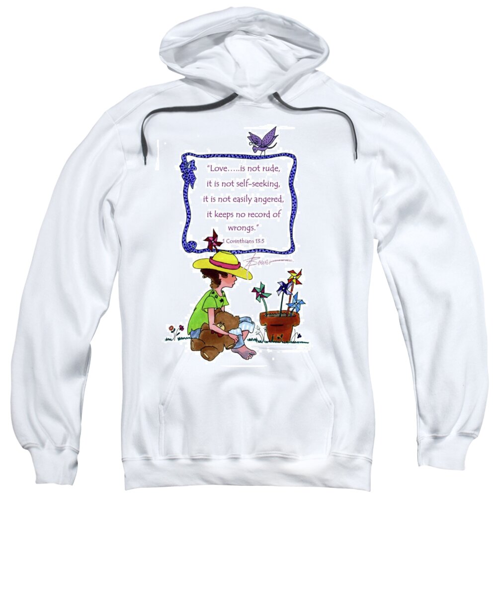 Little Girl Sweatshirt featuring the painting The Love Chapter by Adele Bower