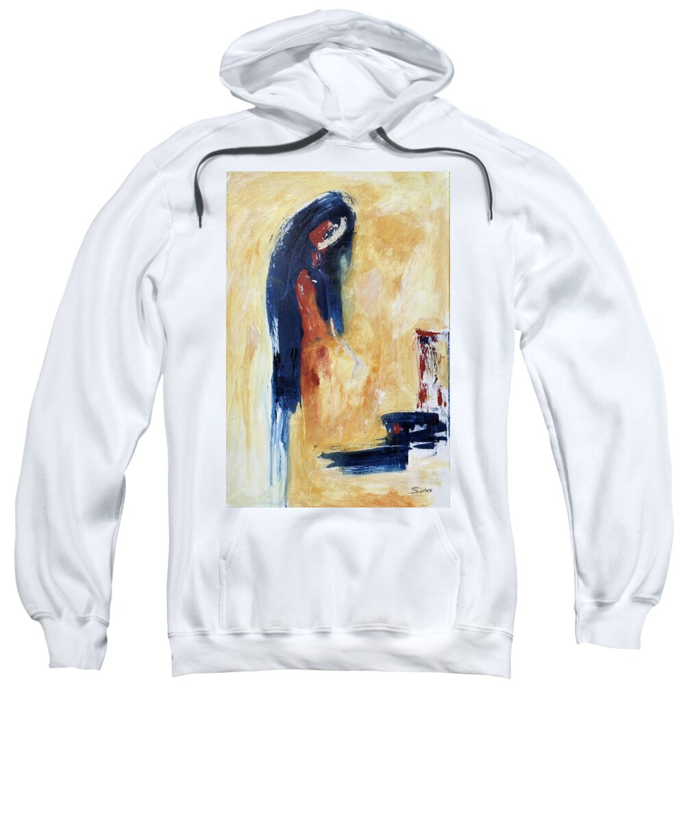 Abstract Sweatshirt featuring the painting The Offering by Sharon Sieben