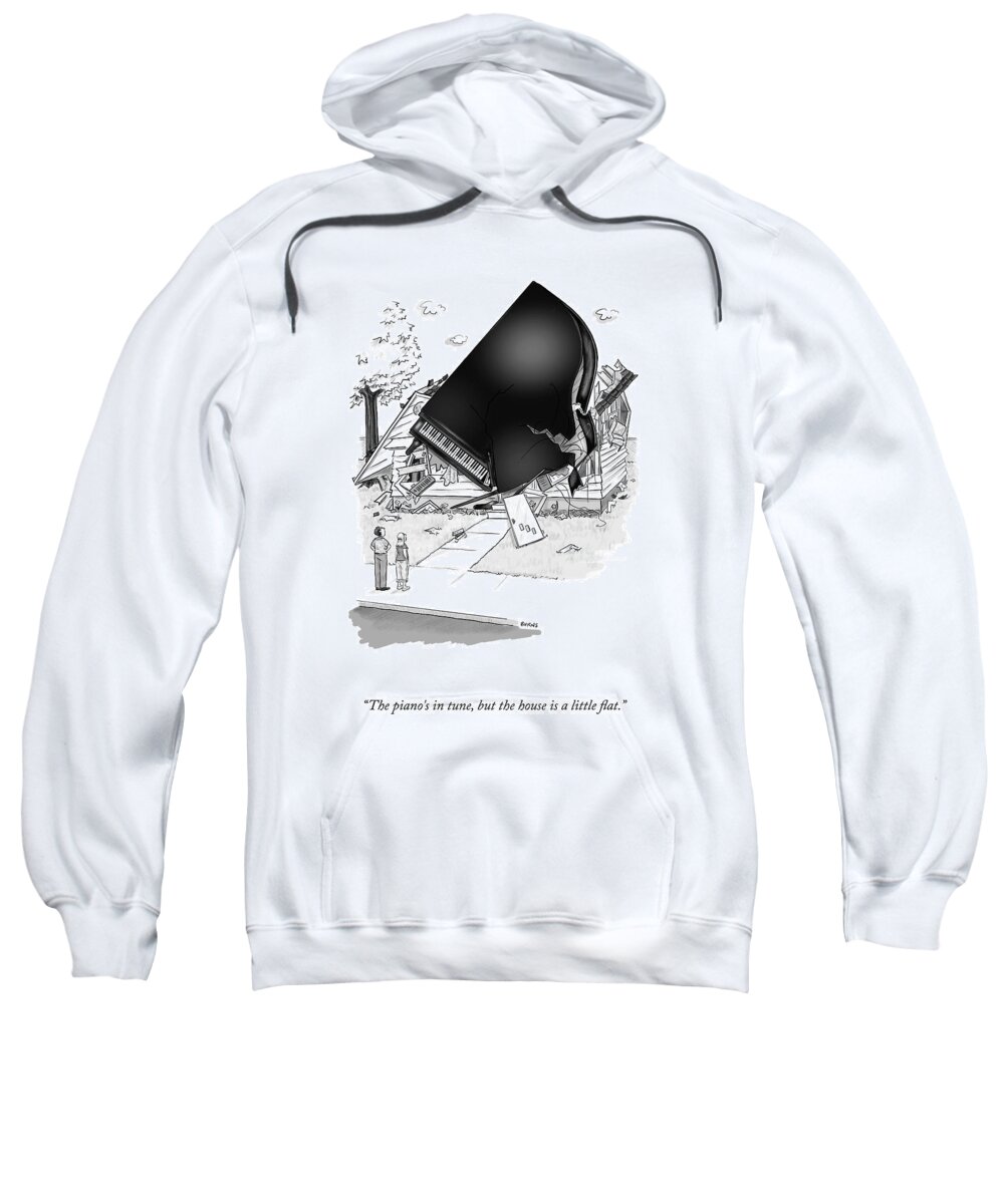 Cctk Sweatshirt featuring the drawing The Piano's In Tune by Teresa Burns Parkhurst